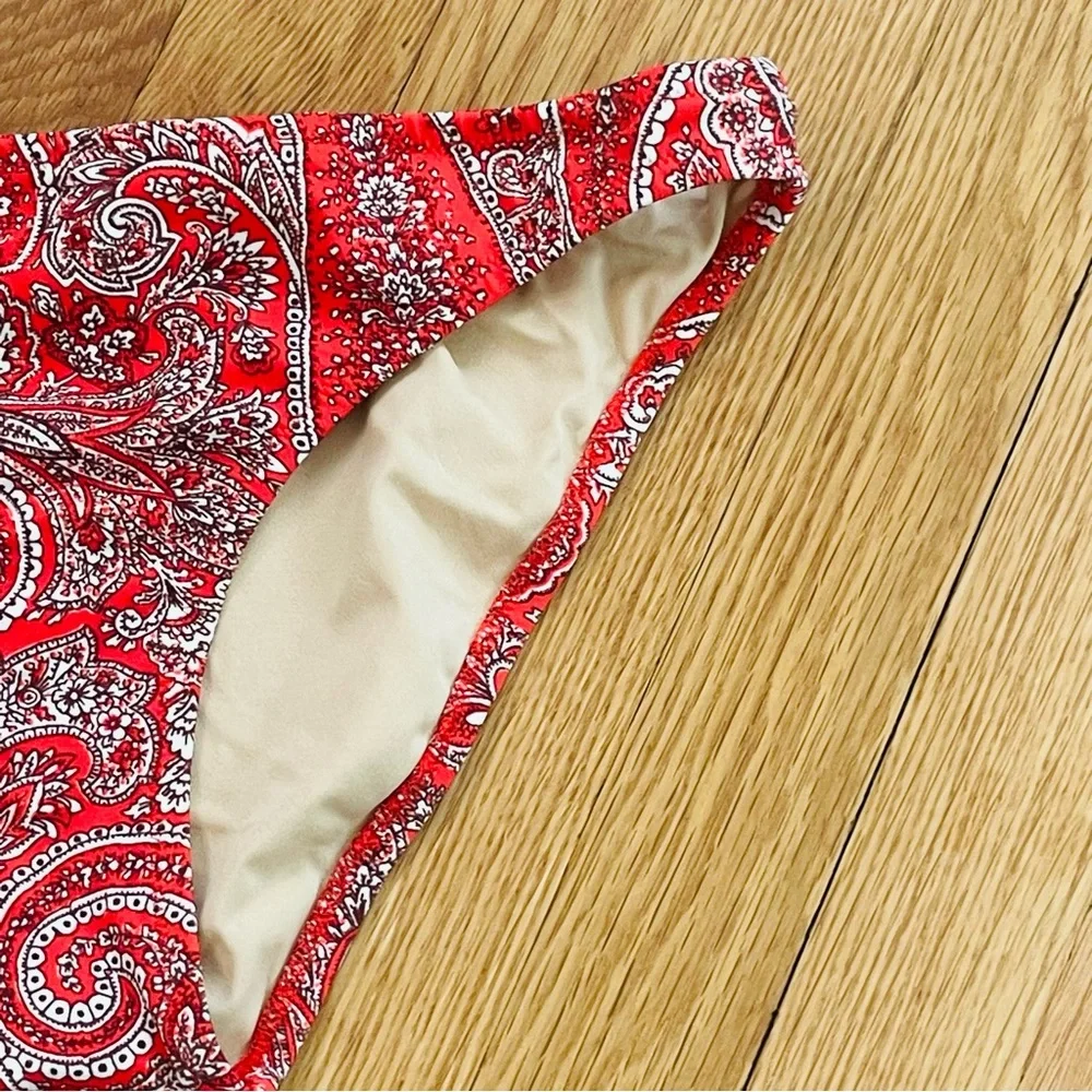 J. Crew Red Paisley Bikini Bottom - Picture 5 of 11